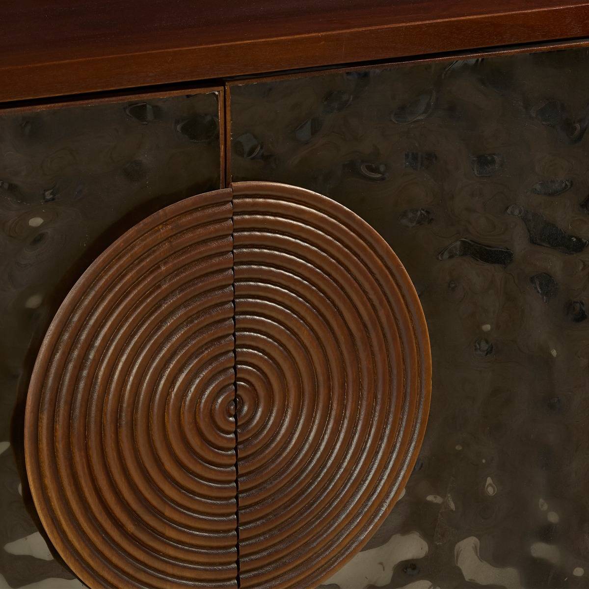 Buffet 4 portes en bois de manguier et métal Nayeli