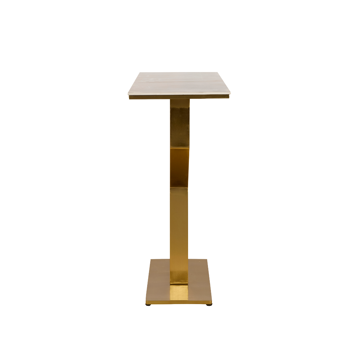 Console en métal doré et en céramique Ayla