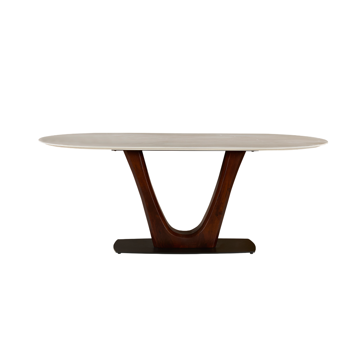 Table à manger en bois de manguier et en céramique Aydena