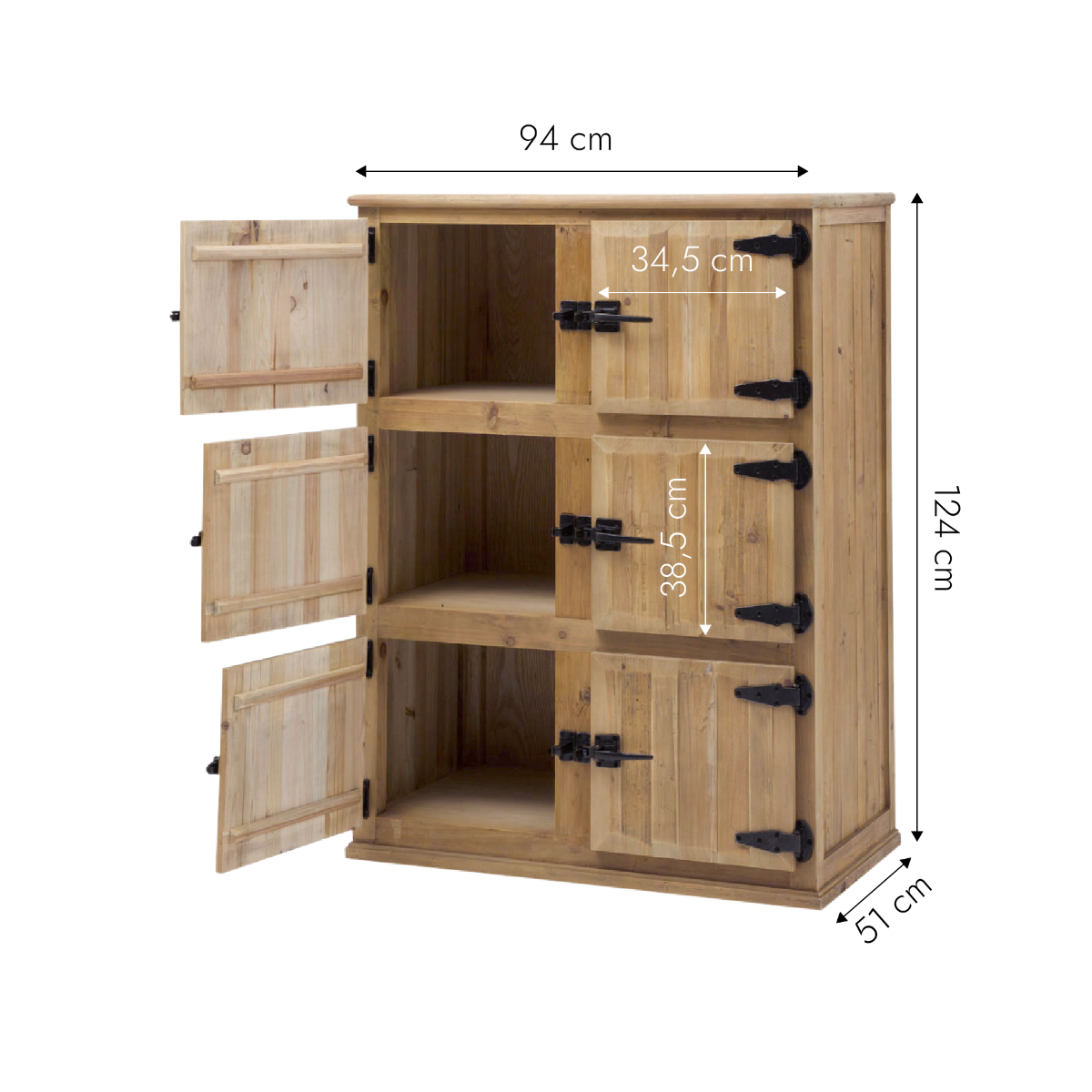 Buffet haut 6 portes Champêtre