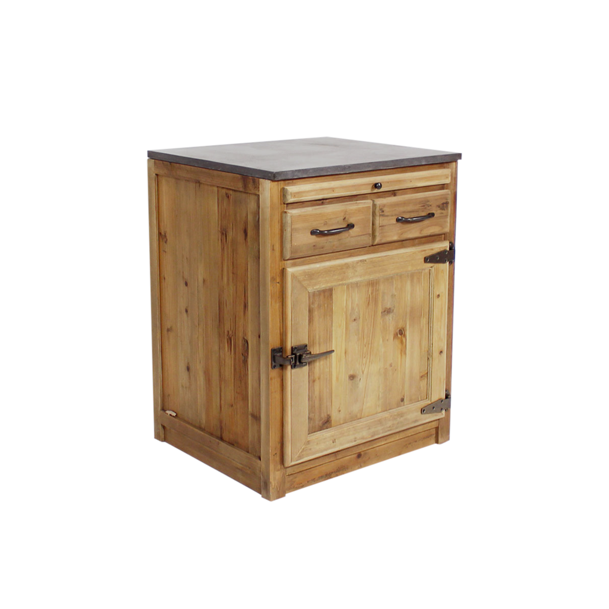 Meuble bas de cuisine 2 tiroirs, 1 porte - Champêtre