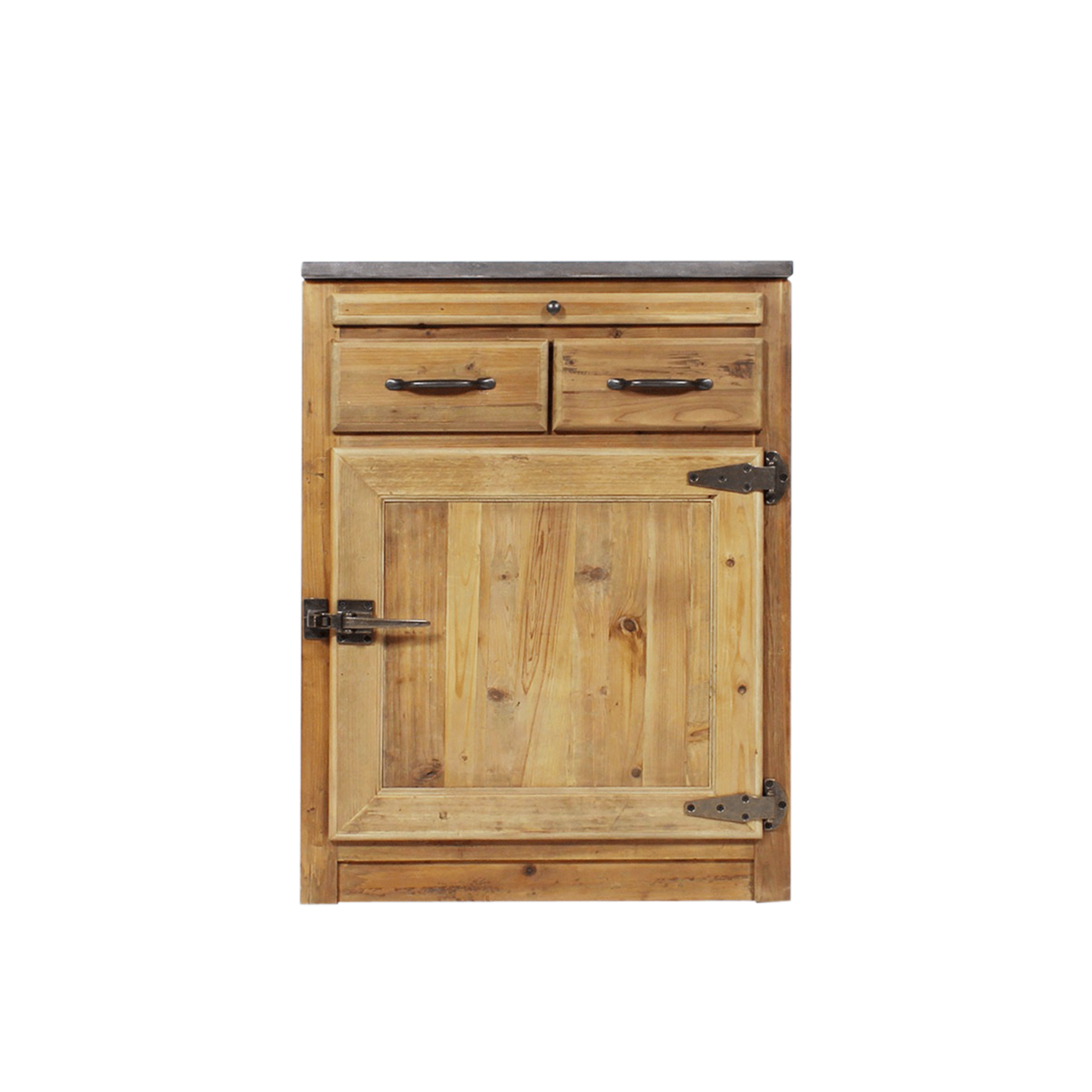 Meuble bas de cuisine 2 tiroirs, 1 porte - Champêtre