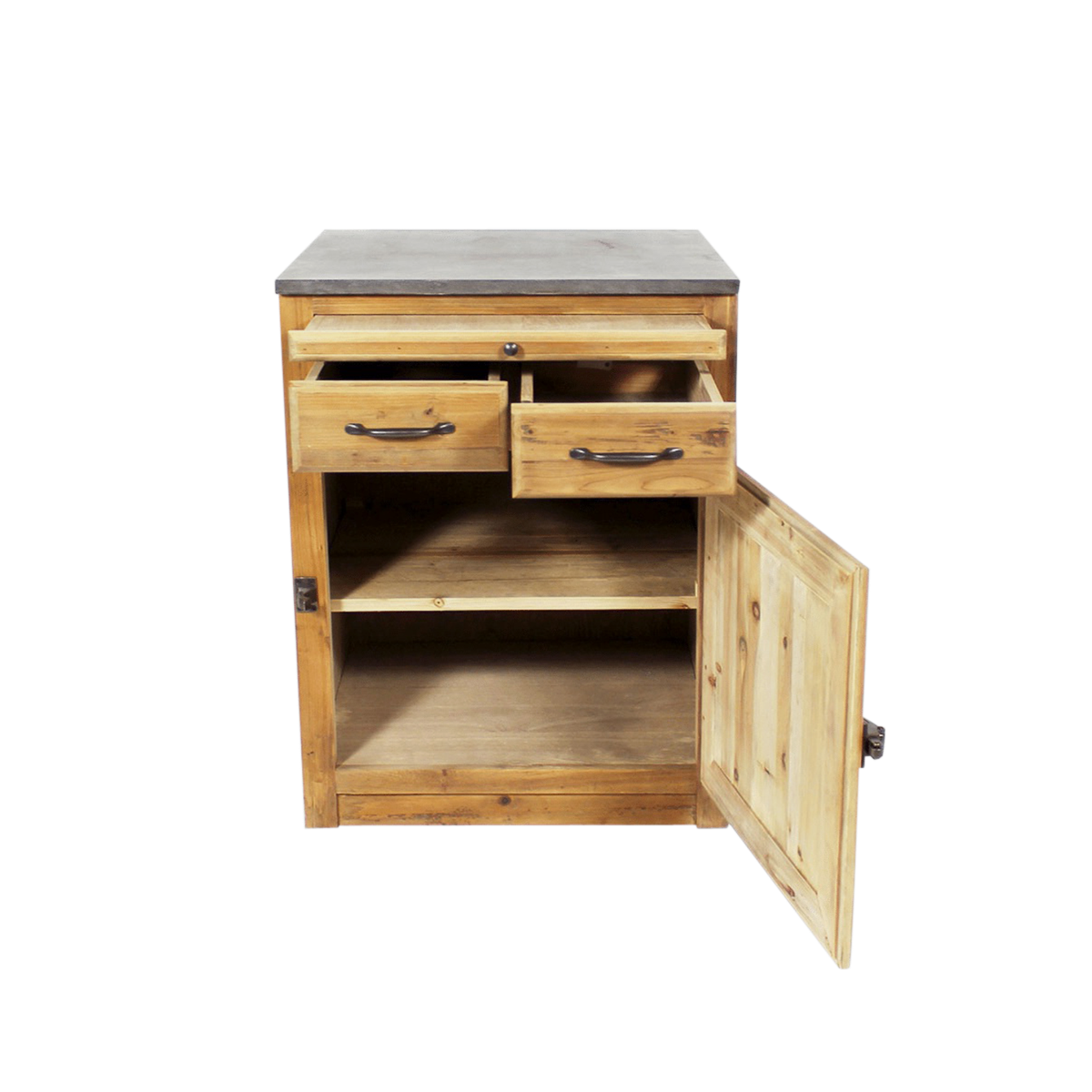 Meuble bas de cuisine 2 tiroirs, 1 porte - Champêtre