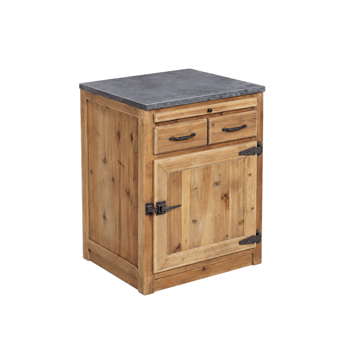Meuble bas de cuisine 2 tiroirs, 1 porte - Champêtre