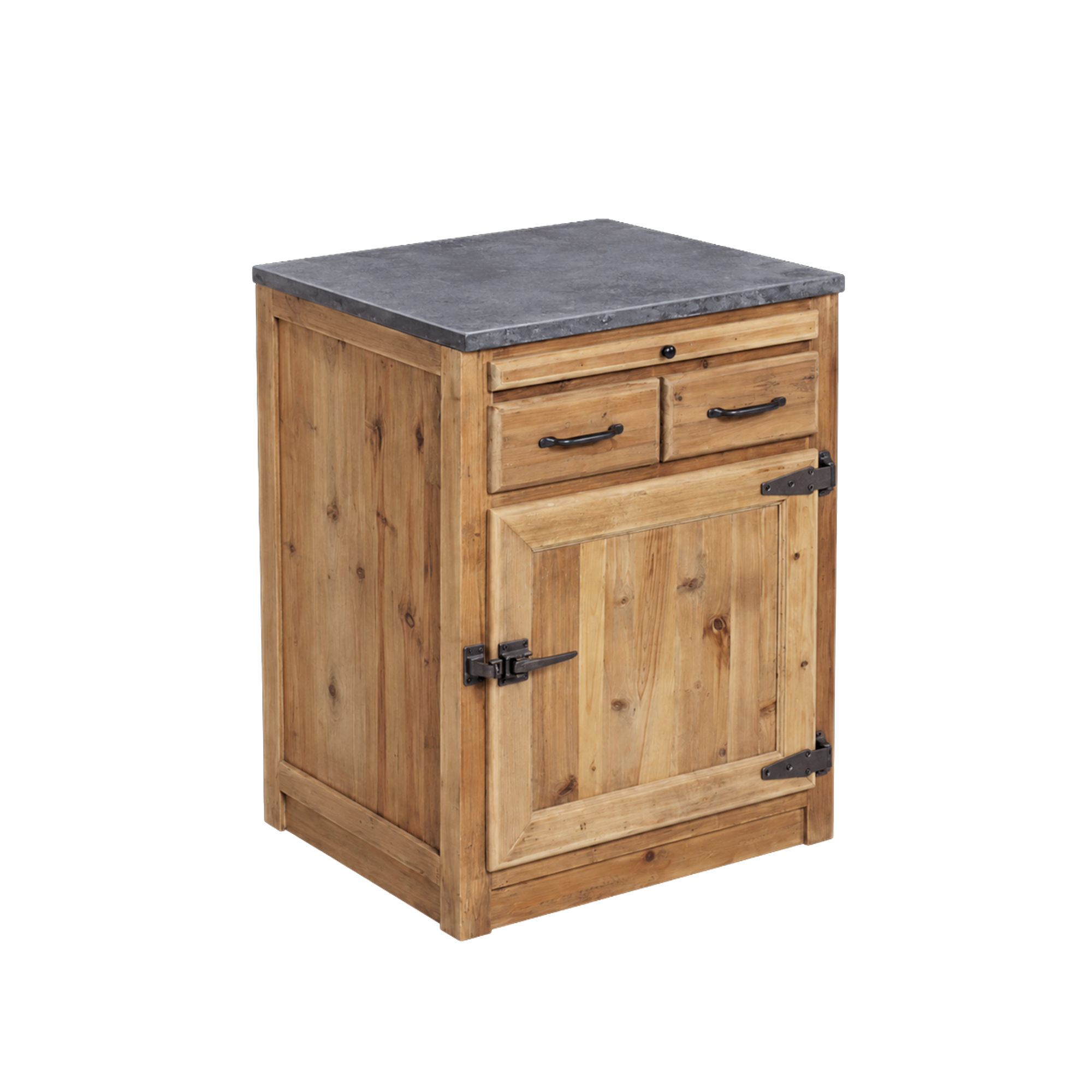 Meuble bas de cuisine 2 tiroirs, 1 porte - Champêtre