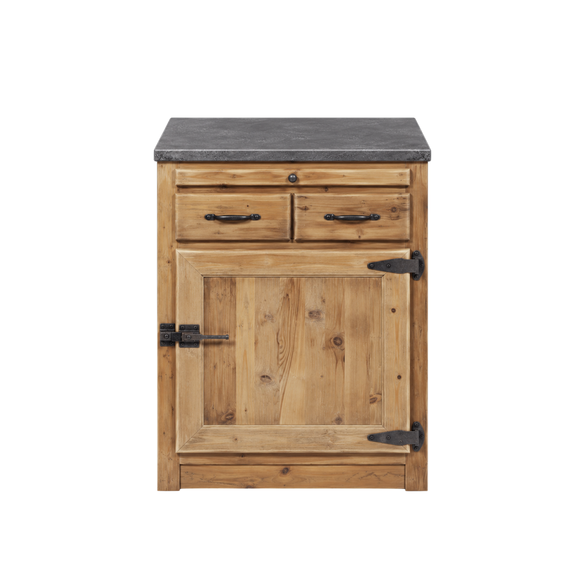 Meuble bas de cuisine 2 tiroirs, 1 porte - Champêtre