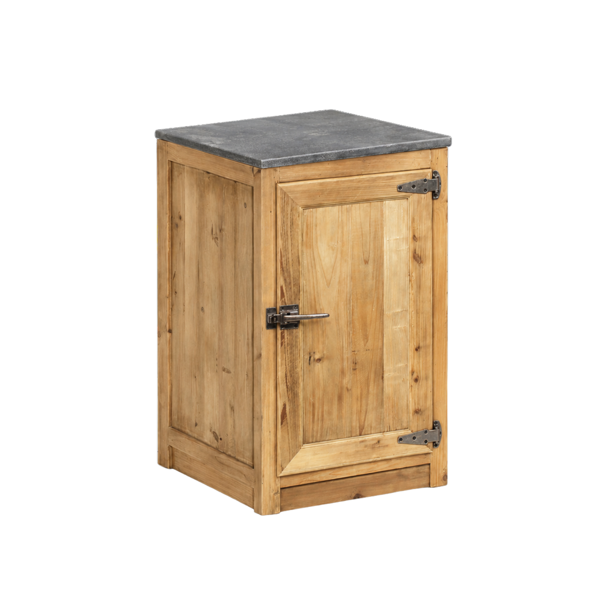 Meuble bas de cuisine 1 porte poignées frigo Champêtre