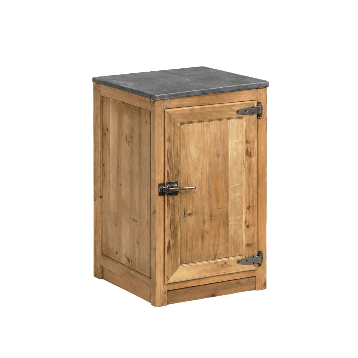 Meuble bas de cuisine 1 porte poignées frigo Champêtre