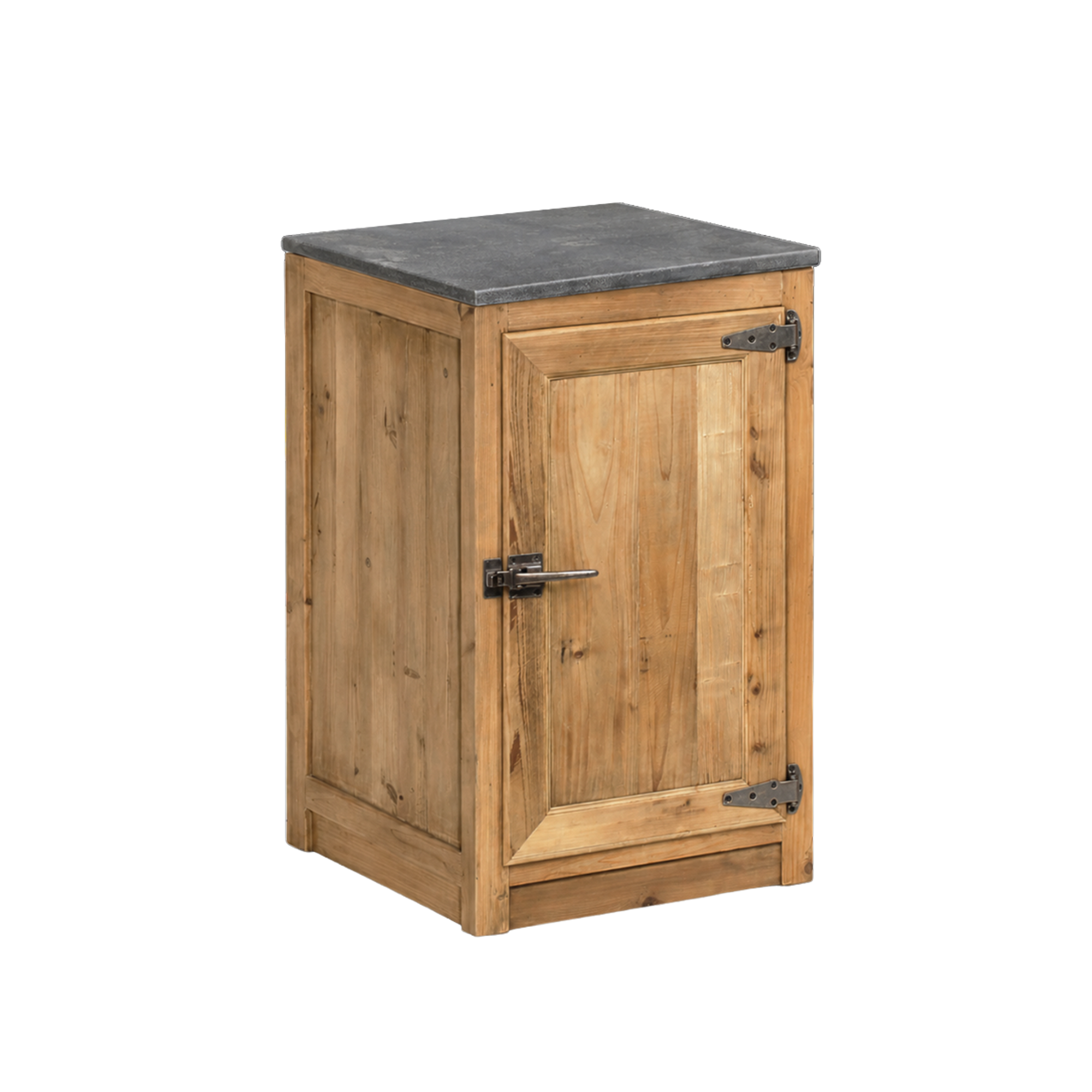 Meuble bas de cuisine 1 porte poignées frigo Champêtre
