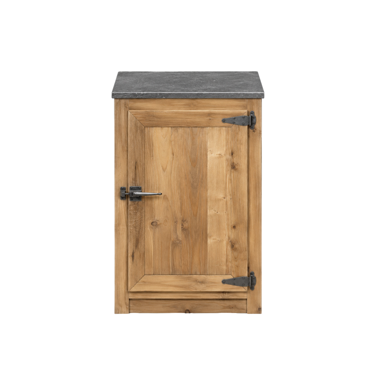 Meuble bas de cuisine 1 porte poignées frigo Champêtre
