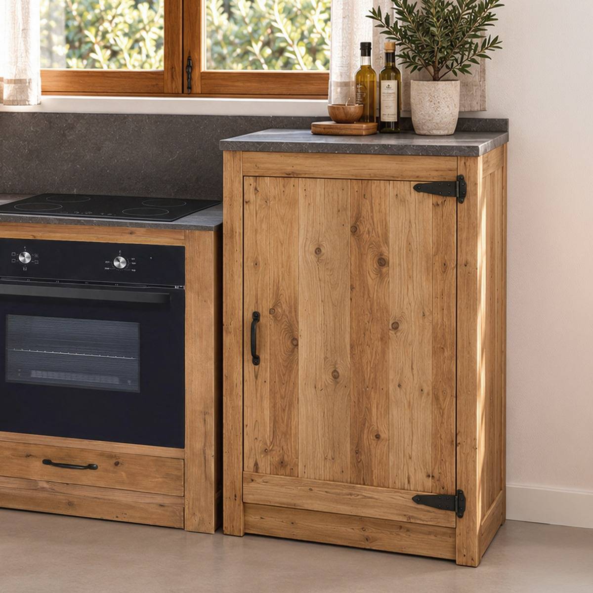 Meuble bas de cuisine style buffet haut Champêtre