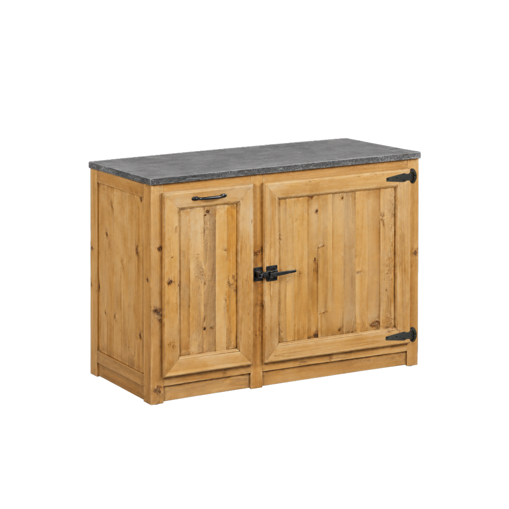Meuble bas de cuisine avec tiroir coulissant Champêtre