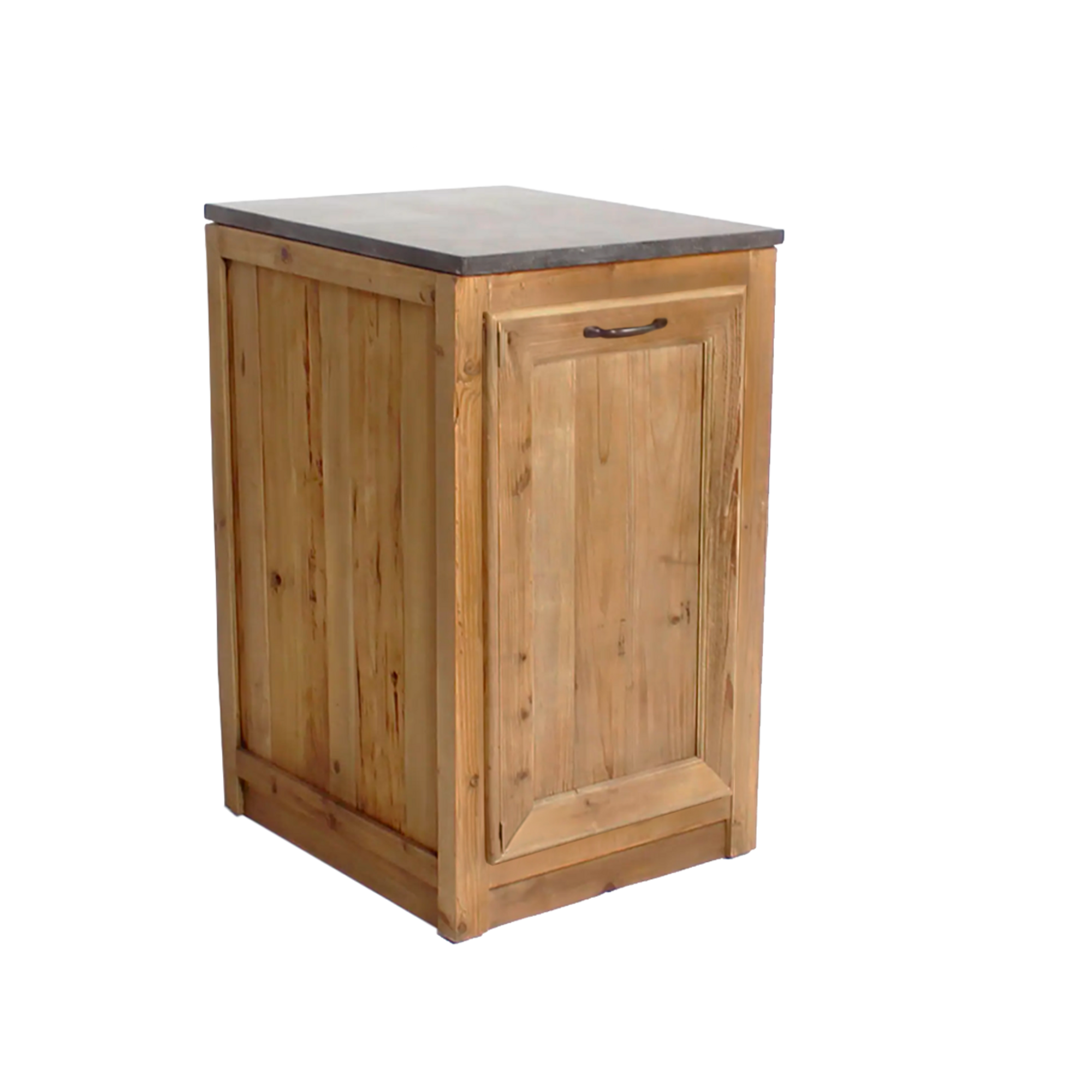 Meuble bas de cuisine 1 porte rangement poubelle Champêtre