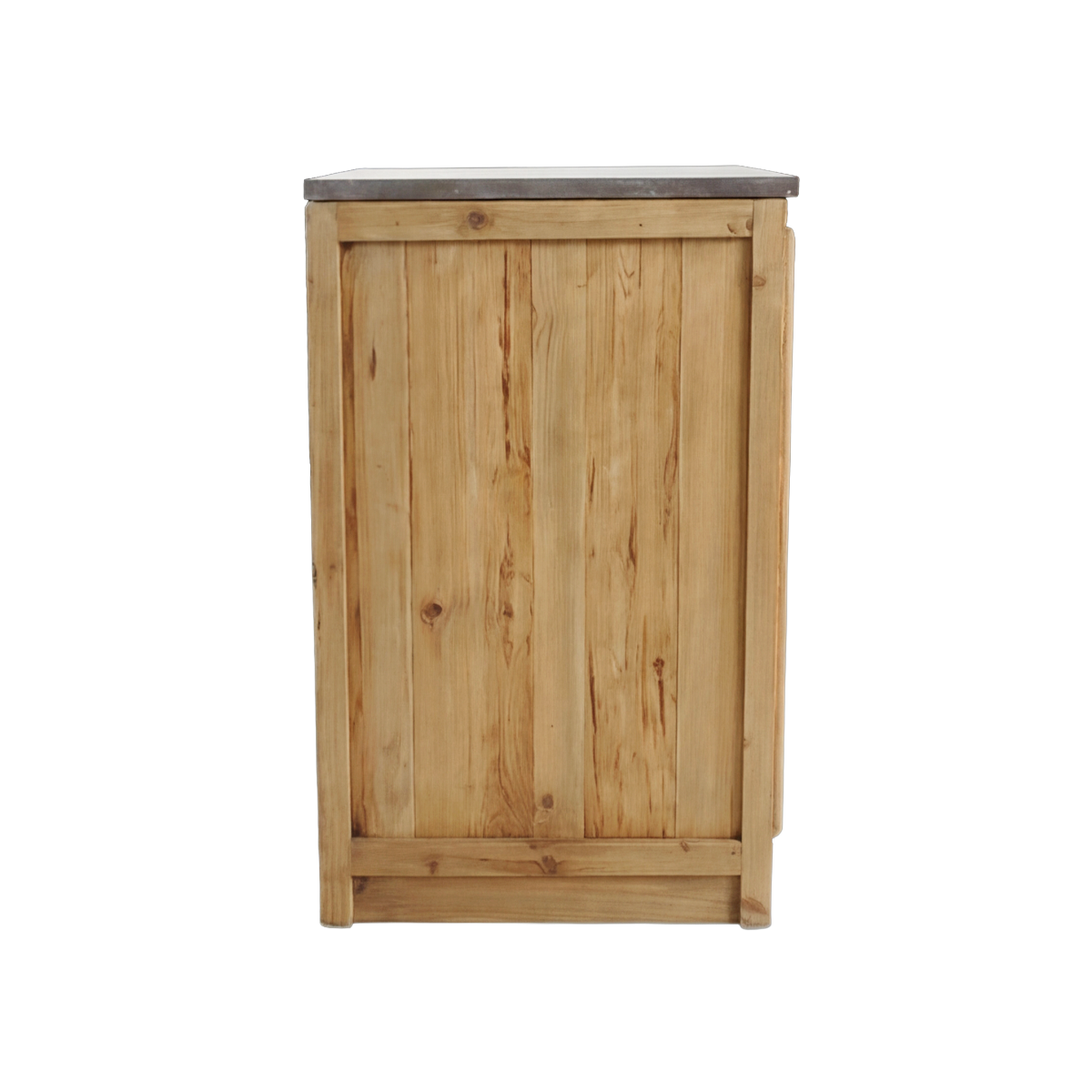 Meuble bas de cuisine 1 porte rangement poubelle Champêtre