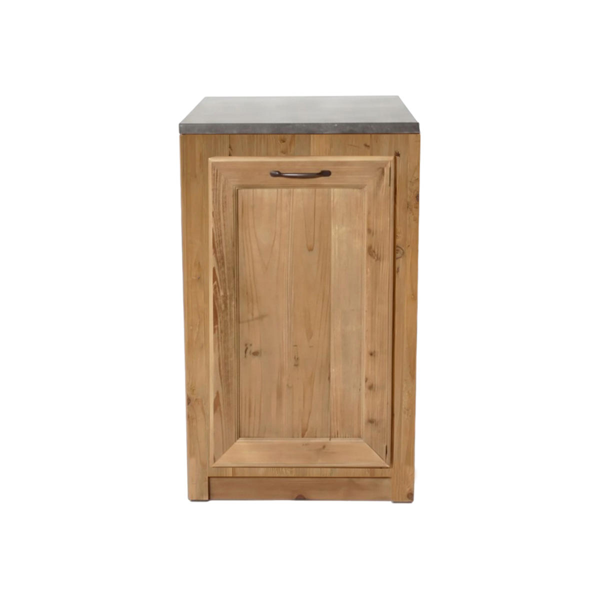 Meuble bas de cuisine 1 porte rangement poubelle Champêtre