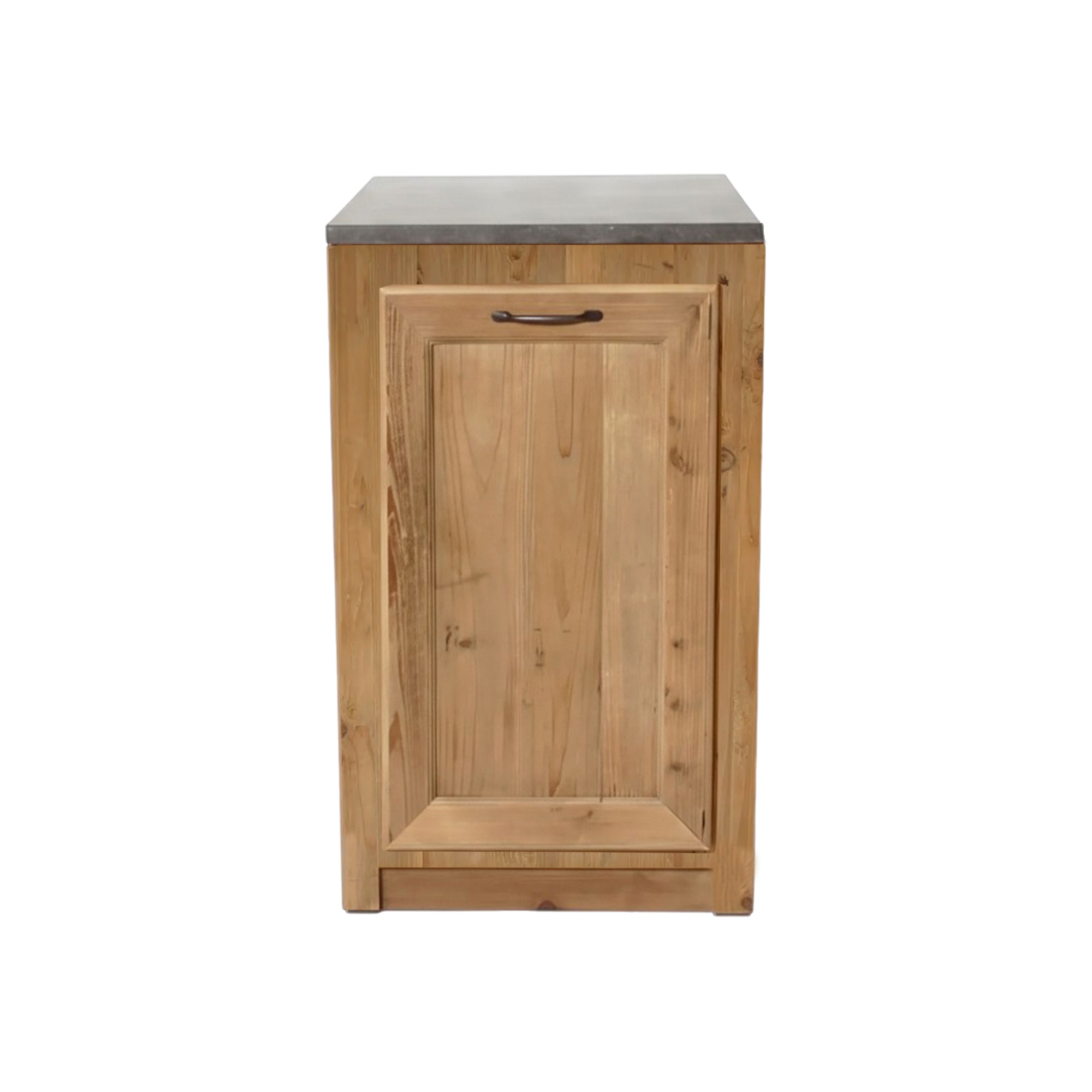 Meuble bas de cuisine 1 porte rangement poubelle Champêtre