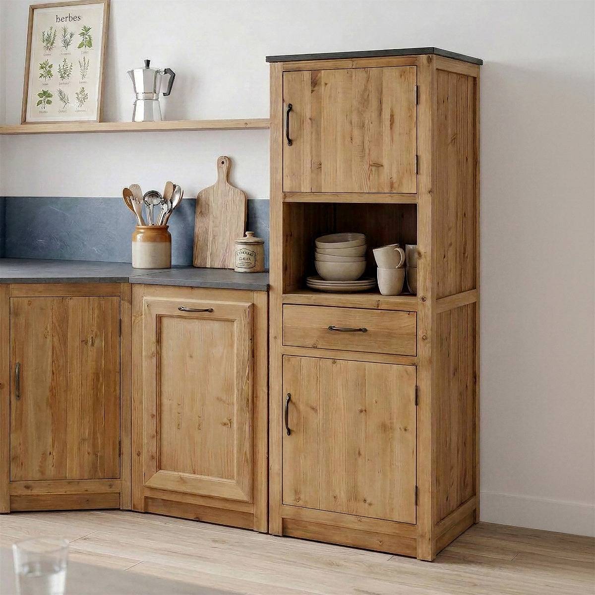 Colonne de cuisine pour micro-ondes Champêtre