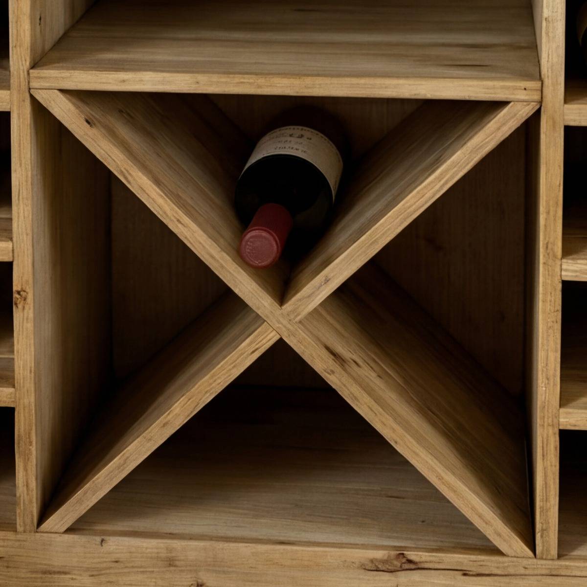 Meuble bas de cuisine range-bouteilles Champêtre