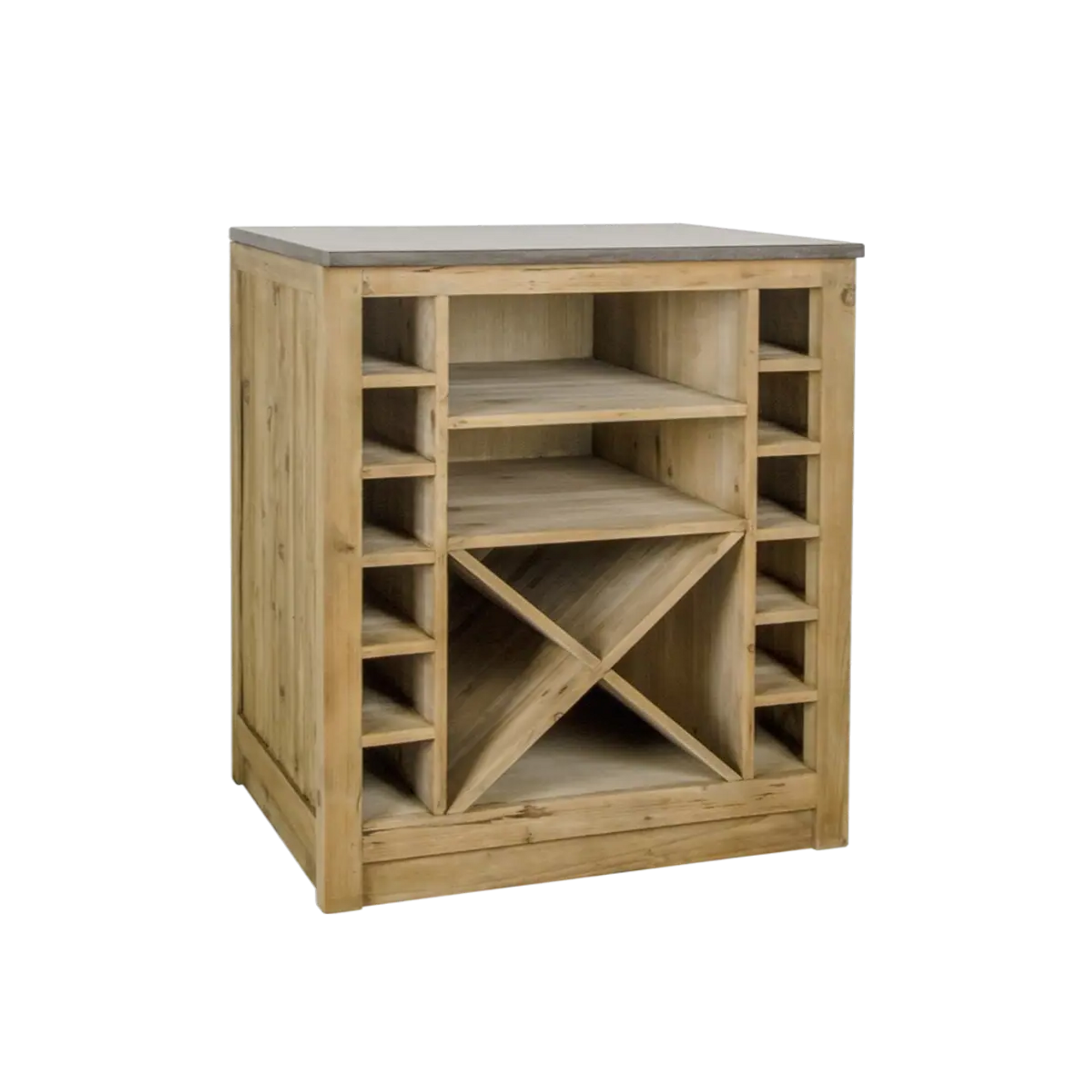 Meuble bas de cuisine range-bouteilles Champêtre