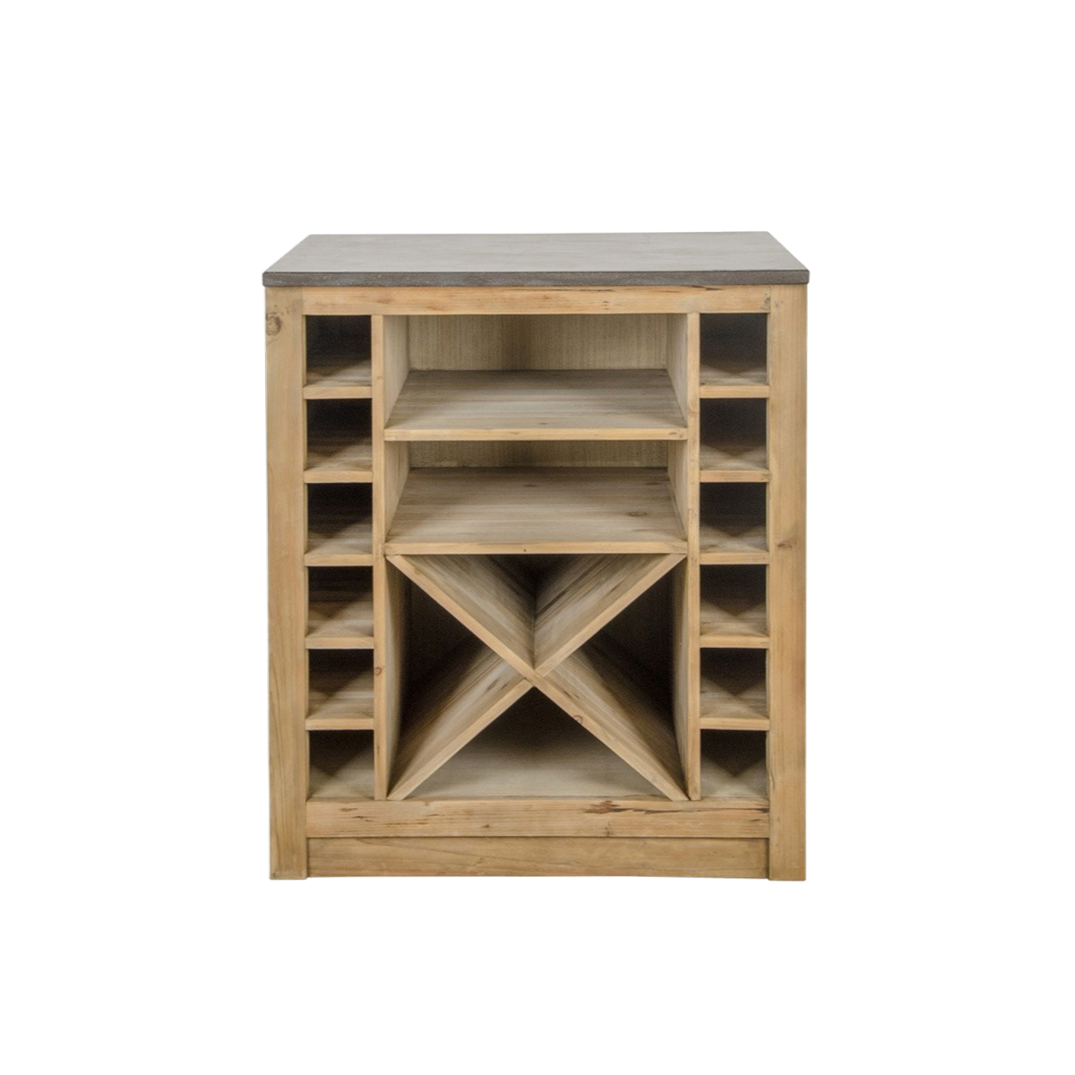 Meuble bas de cuisine range-bouteilles Champêtre