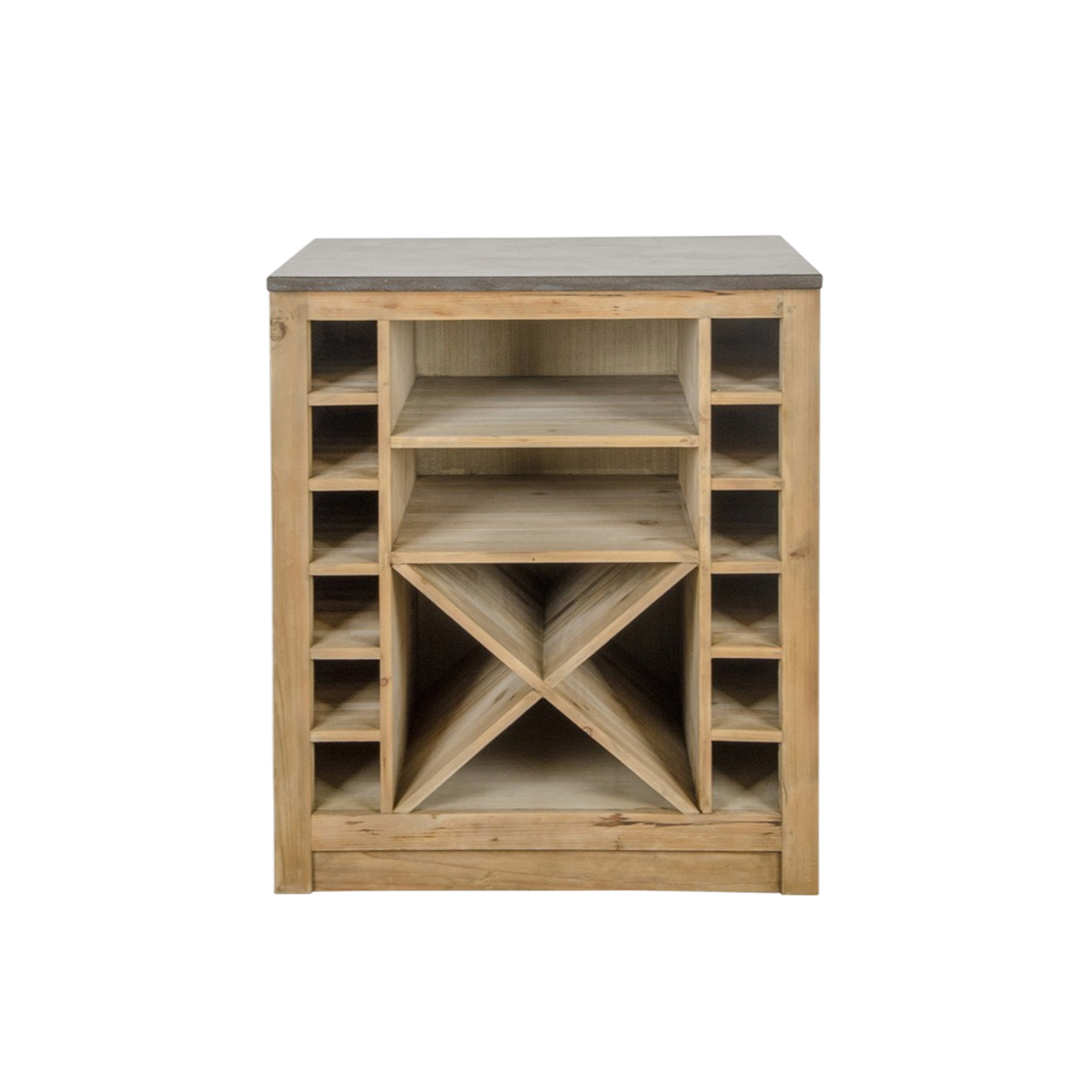 Meuble bas de cuisine range-bouteilles Champêtre