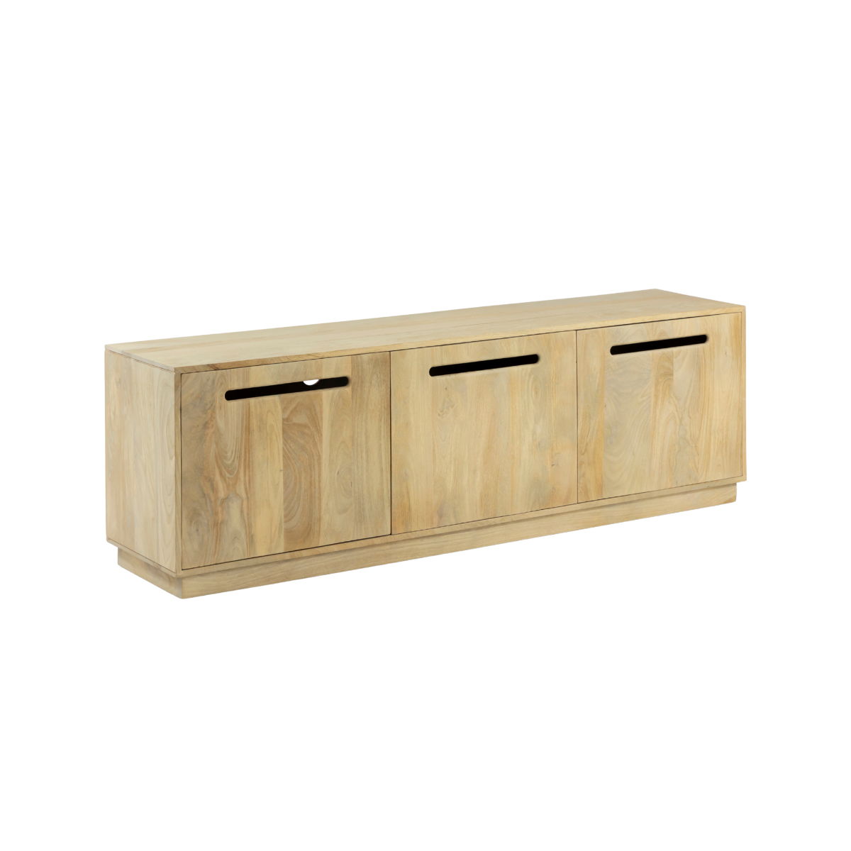 Meuble TV 3 tiroirs en bois de manguier Aëlys