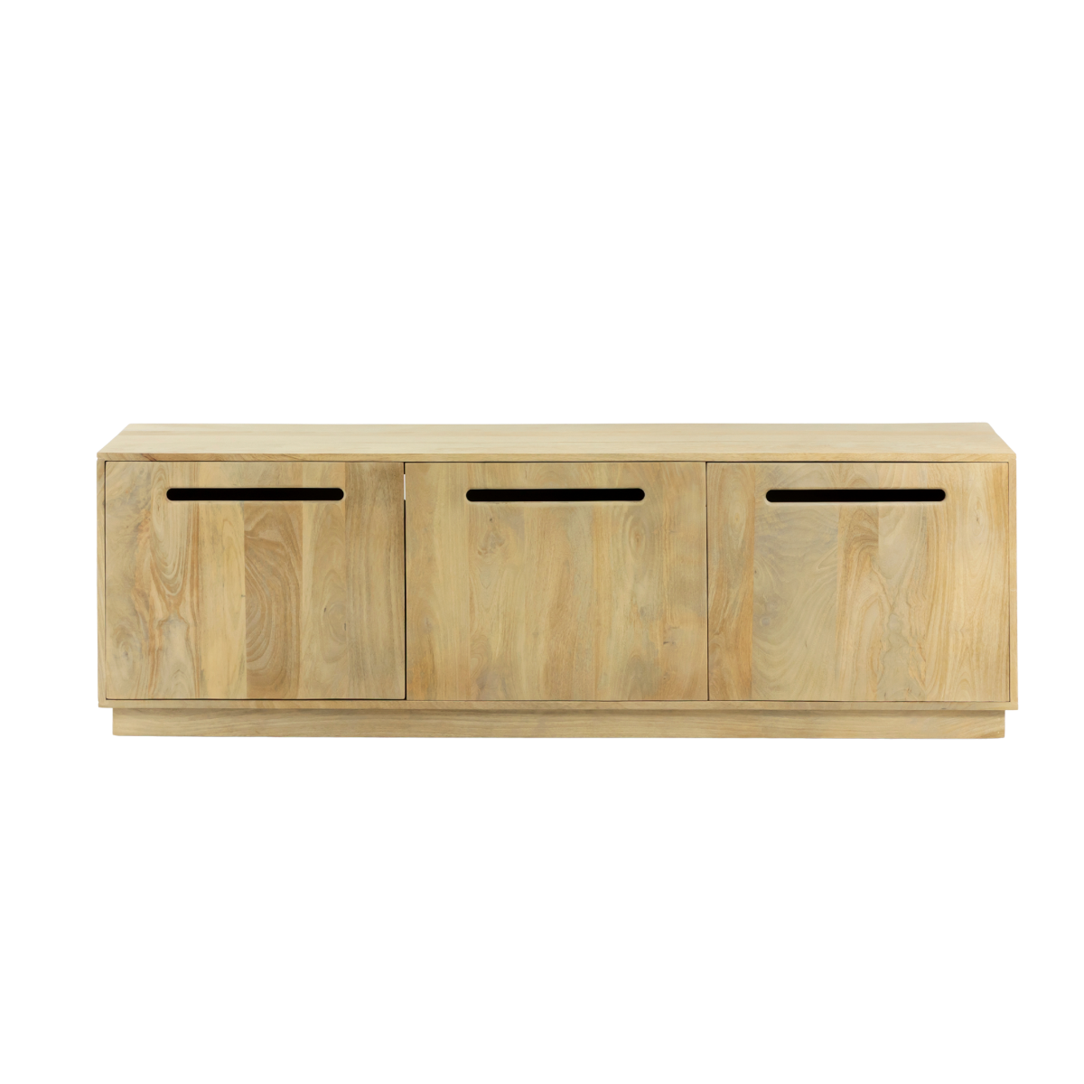 Meuble TV 3 tiroirs en bois de manguier Aëlys