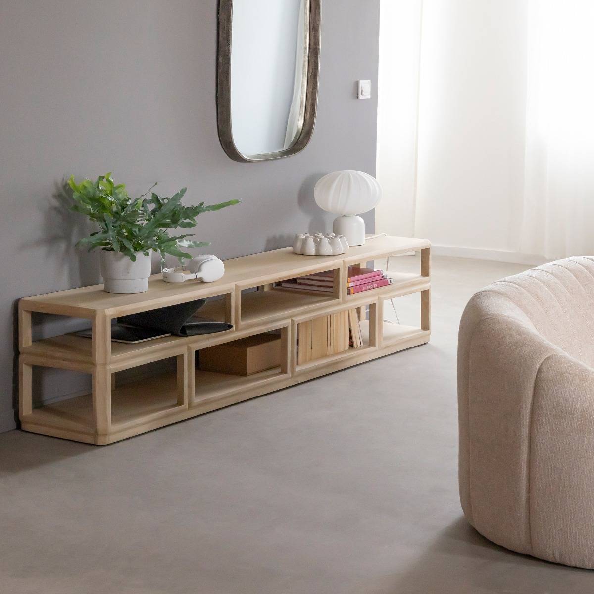 Meuble TV en bois de manguier Adela