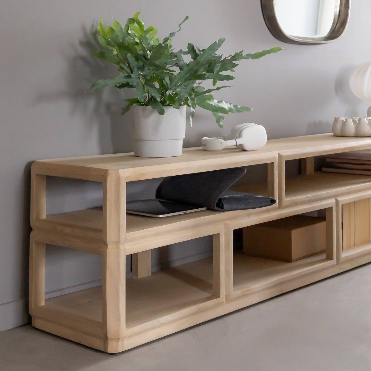 Meuble TV en bois de manguier Adela