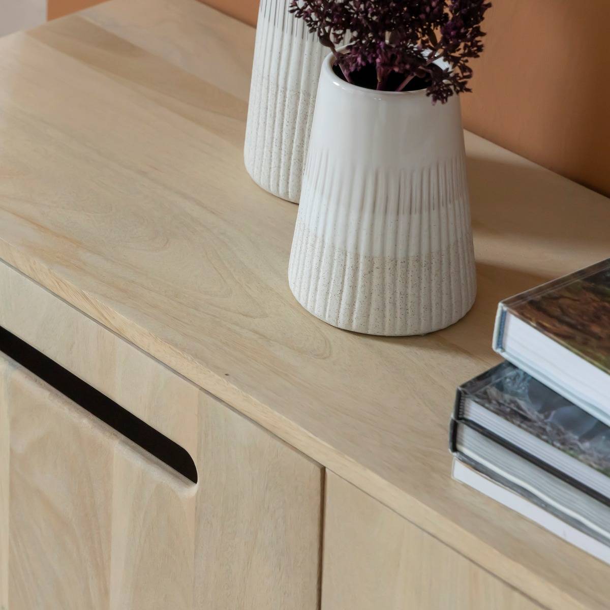 Meuble TV 3 portes en bois de manguier Roni