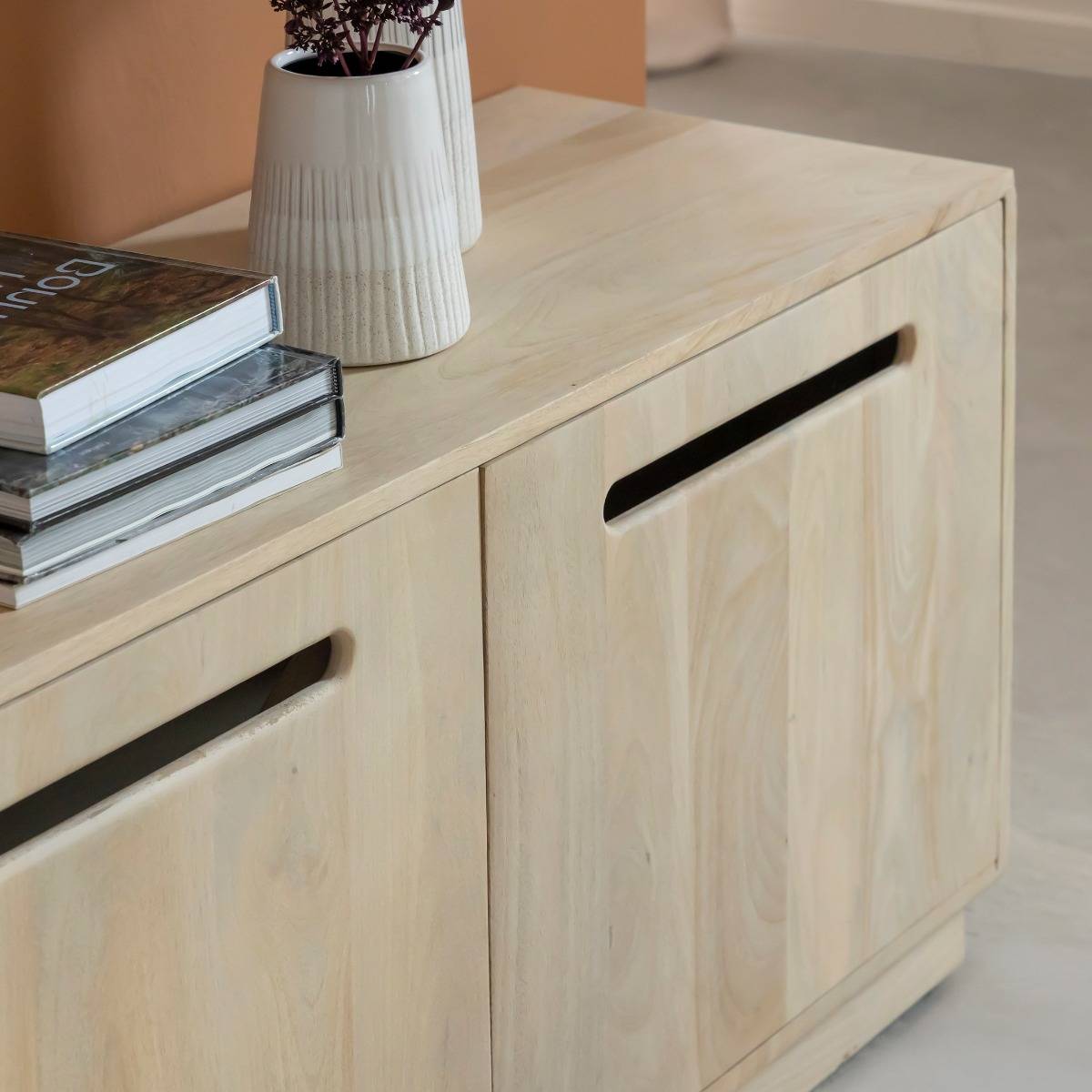 Meuble TV 3 portes en bois de manguier Roni