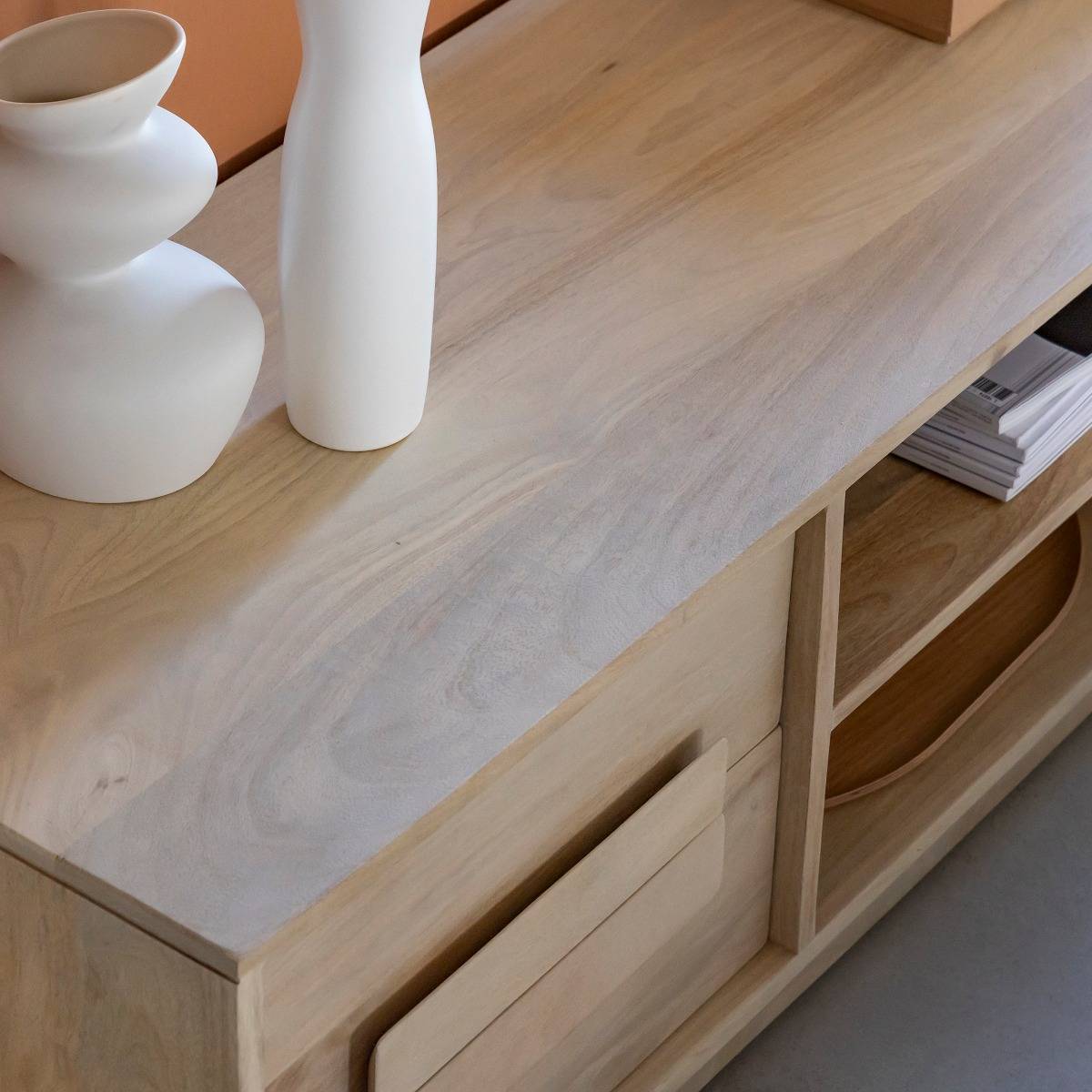 Meuble TV en bois de manguier Lioris