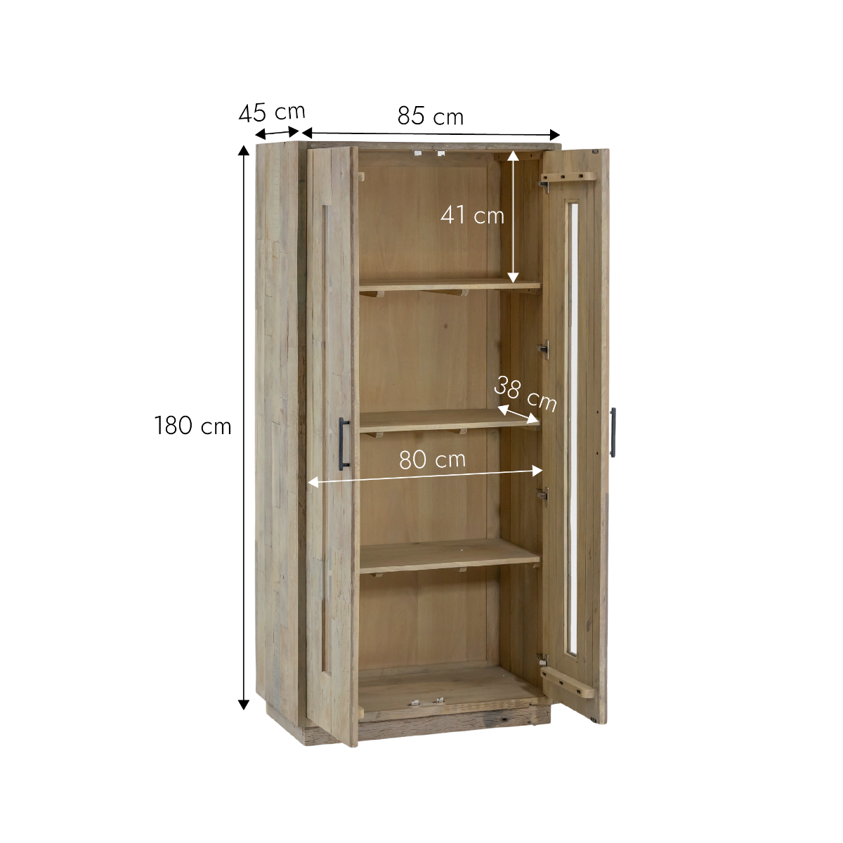Vitrine en bois recyclé Damian