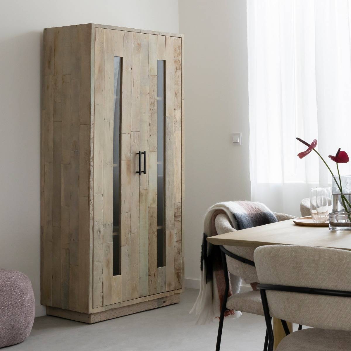 Vitrine en bois recyclé Damian