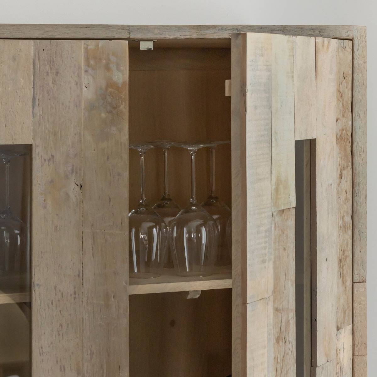 Vitrine en bois recyclé Damian