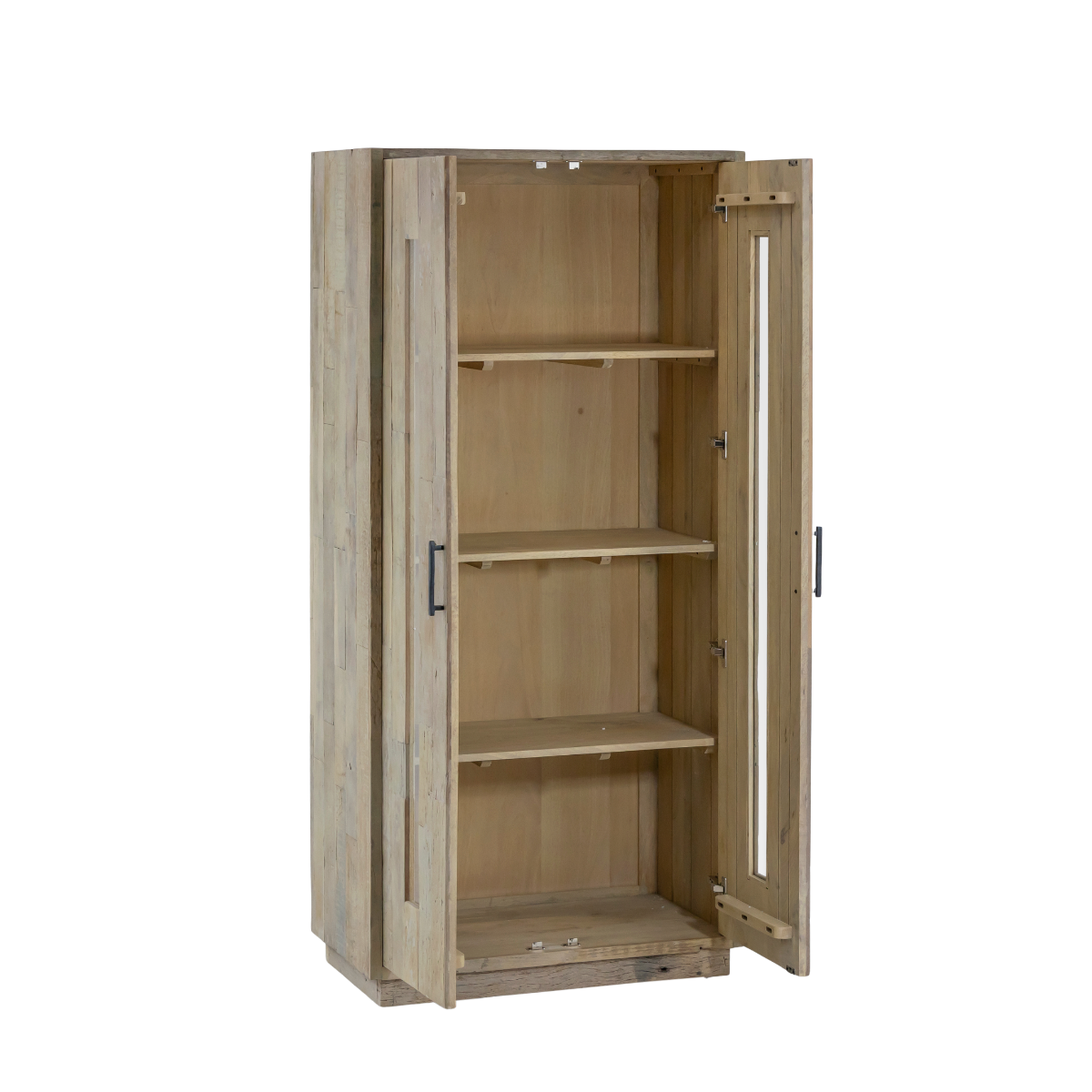 Vitrine en bois recyclé et marbre Damian
