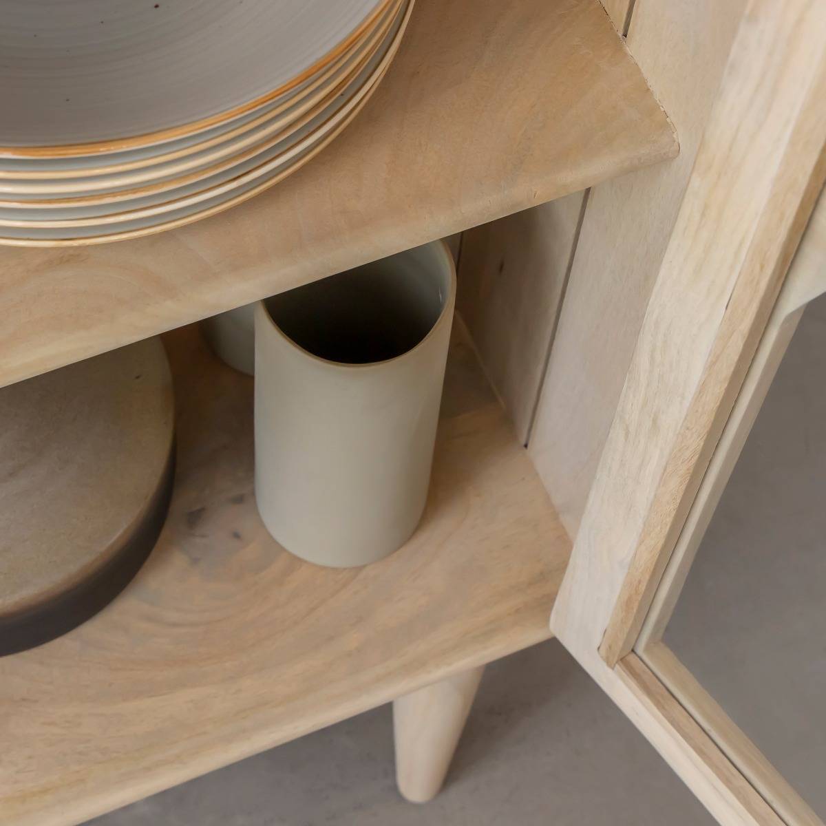 Vitrine 2 portes en bois de manguier Lydia