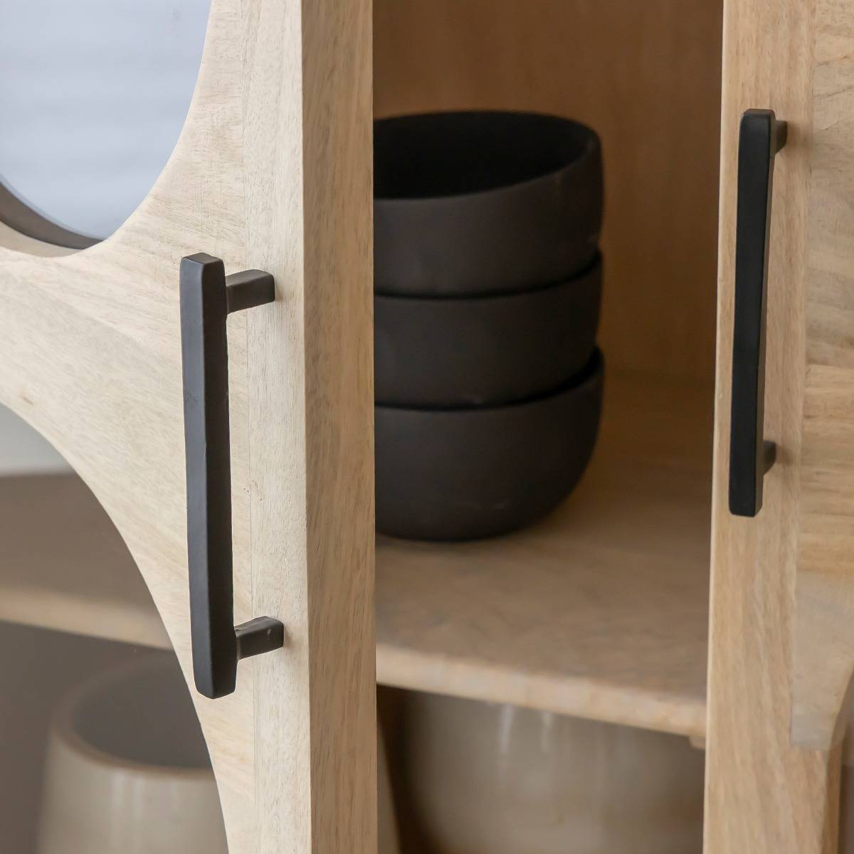 Vitrine 2 portes en bois de manguier Lydia