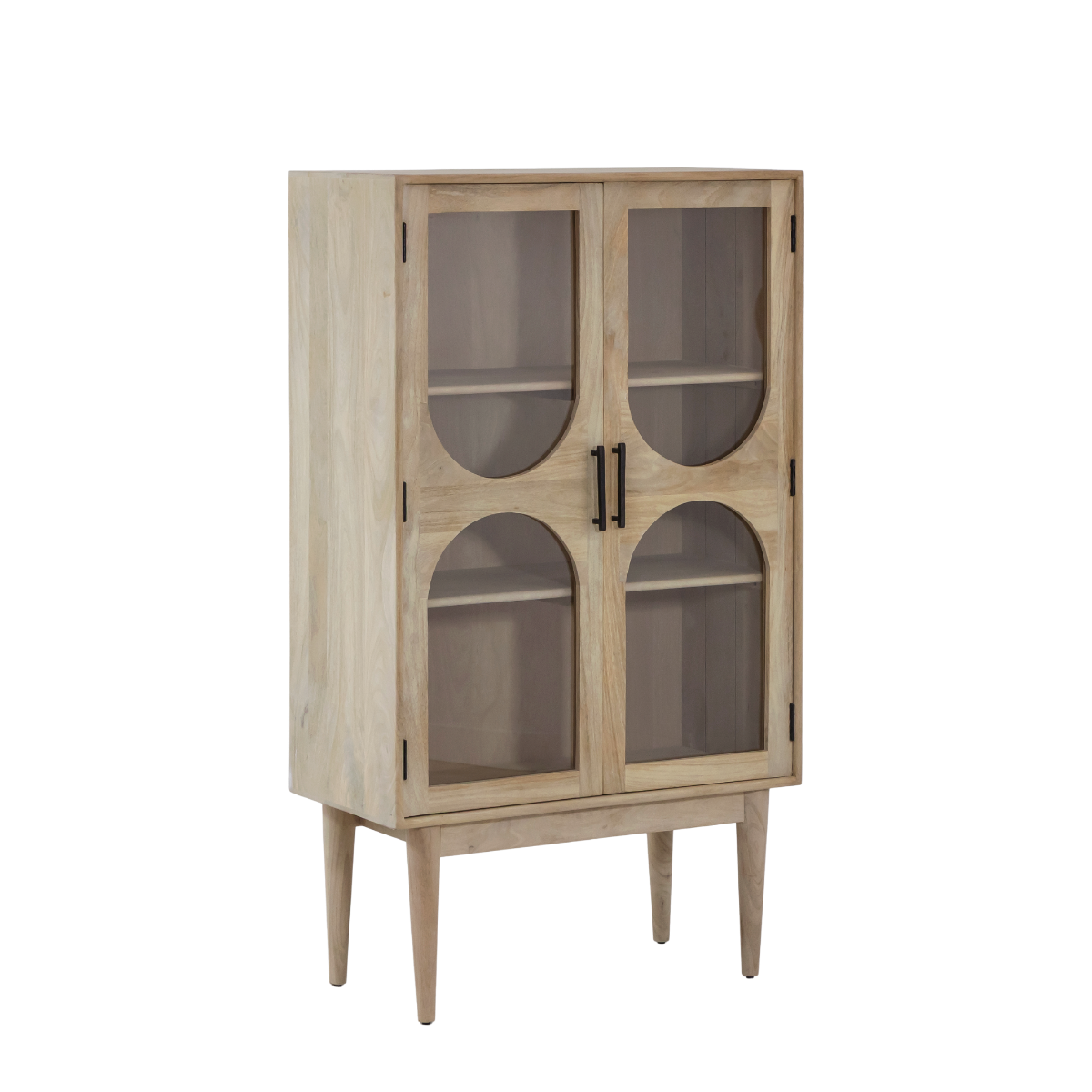 Vitrine 2 portes en bois de manguier Lydia