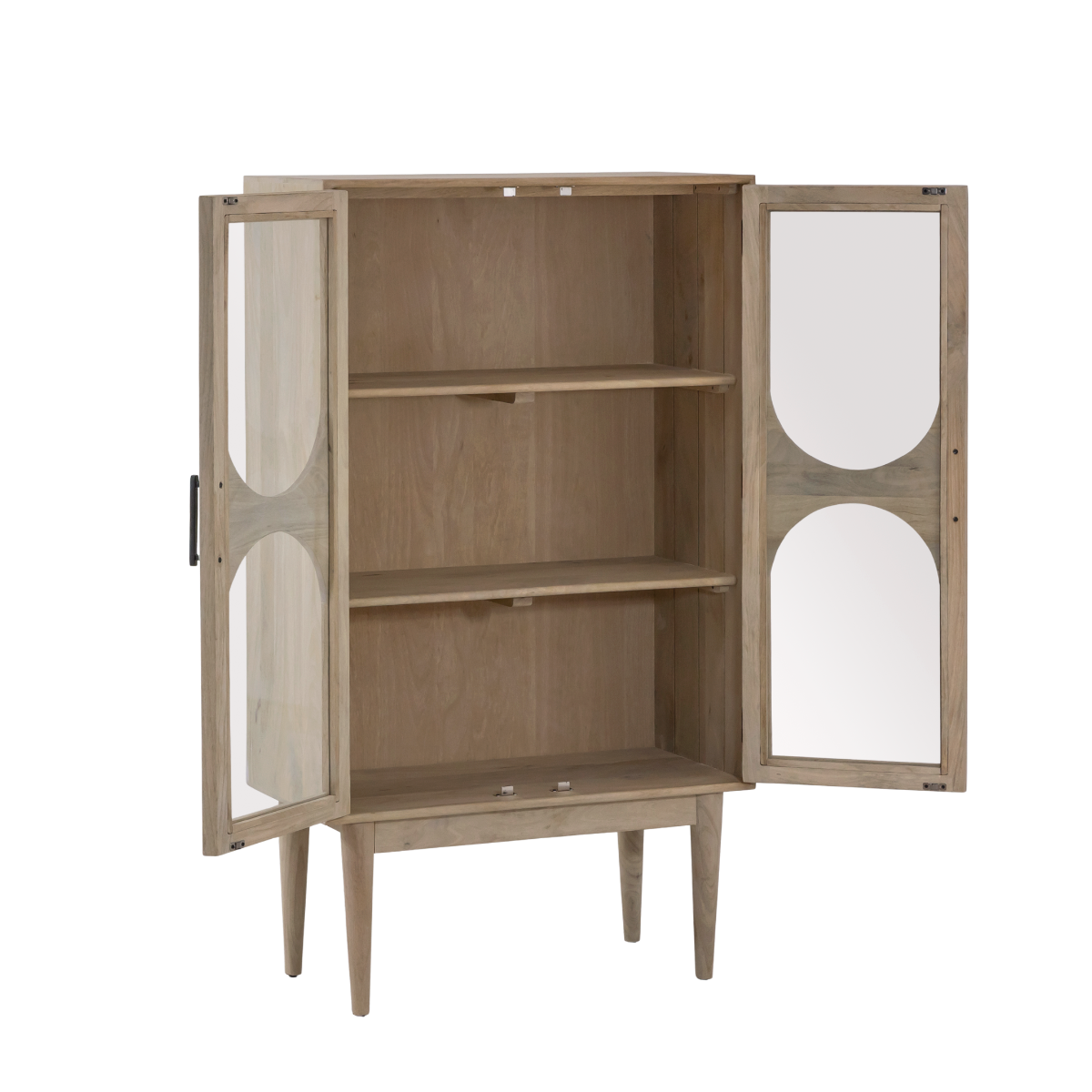 Vitrine 2 portes en bois de manguier Lydia