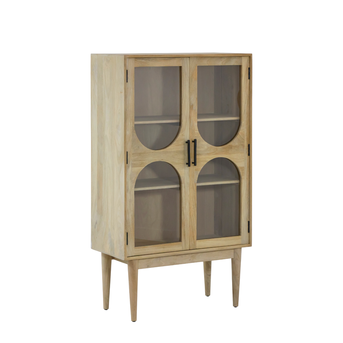 Vitrine 2 portes en bois de manguier Aëlys