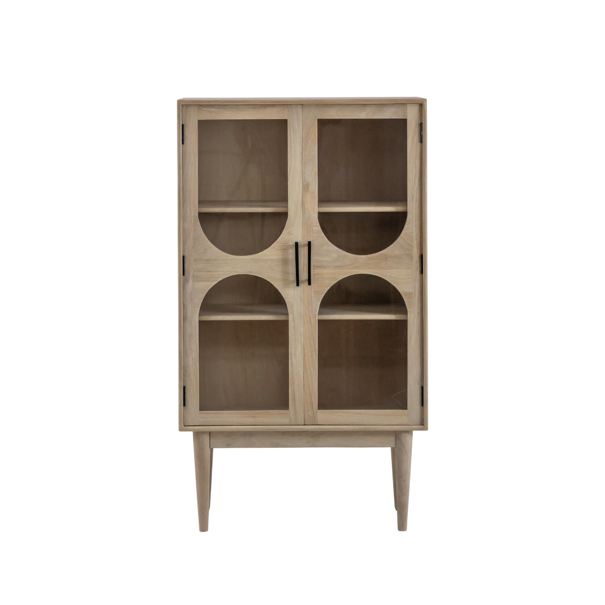 Vitrine 2 portes en bois de manguier Lydia