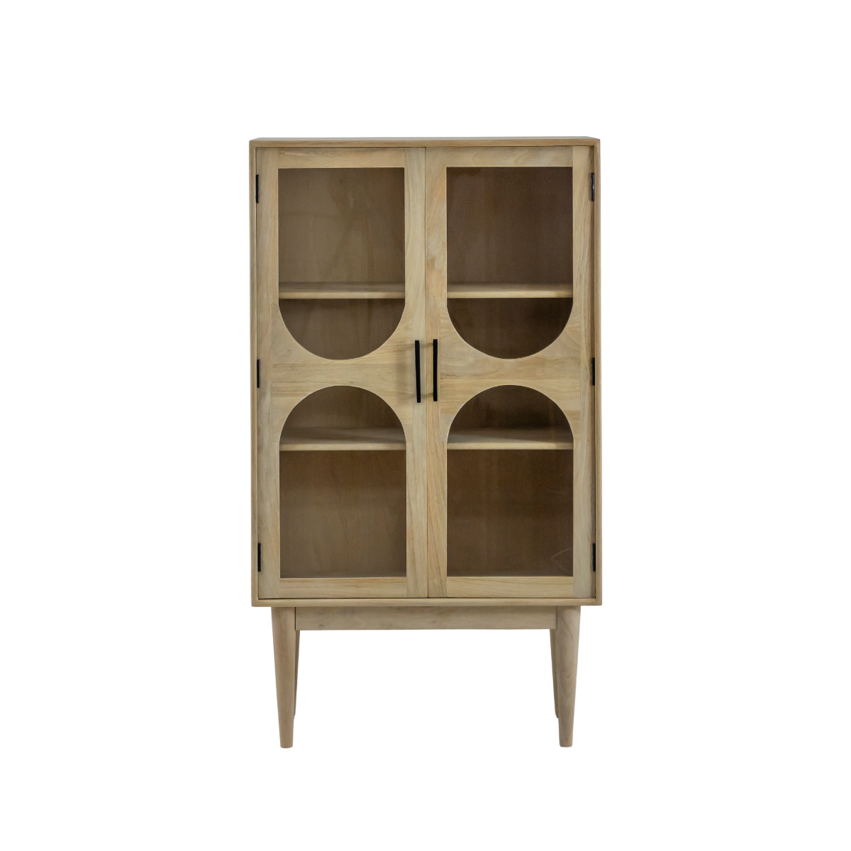 Vitrine 2 portes en bois de manguier Aëlys