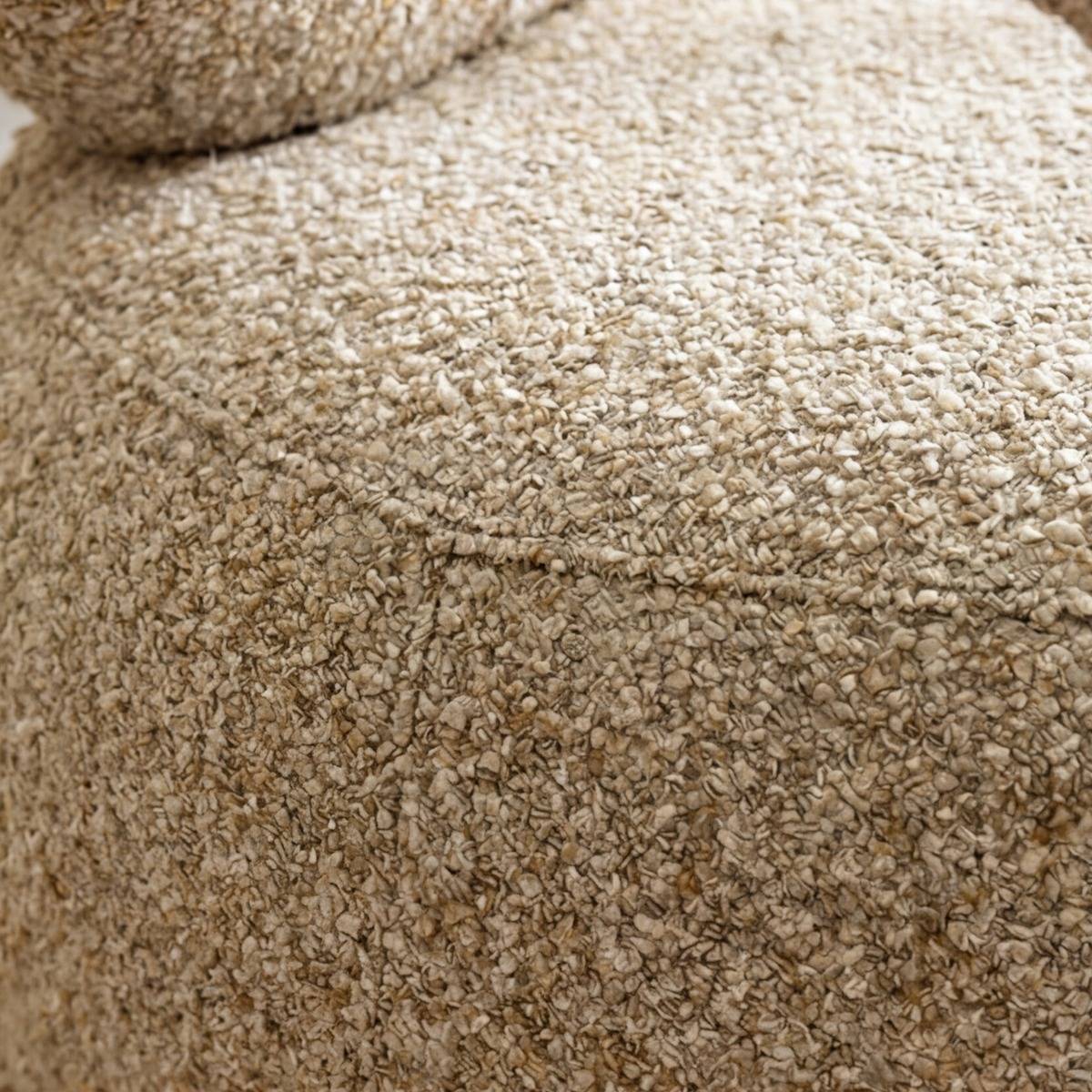 Fauteuil en tissu beige chiné Cassy