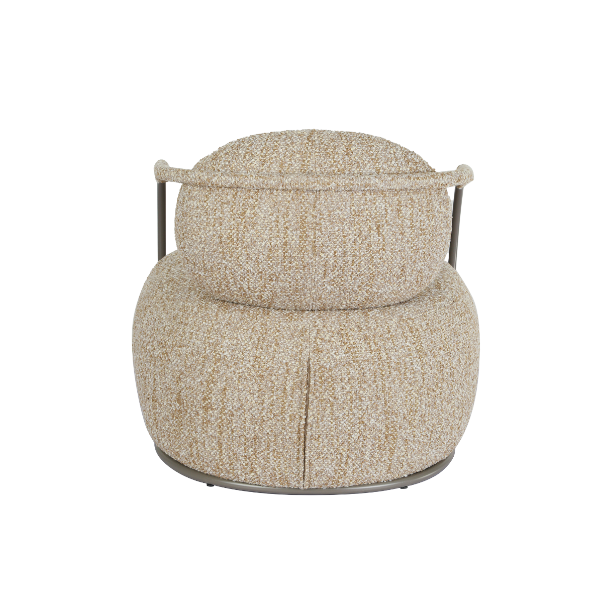 Fauteuil en tissu beige chiné Cassy