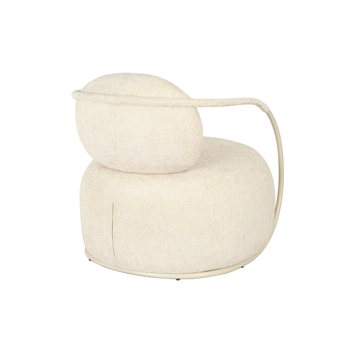 Fauteuil en tissu écru Cassy