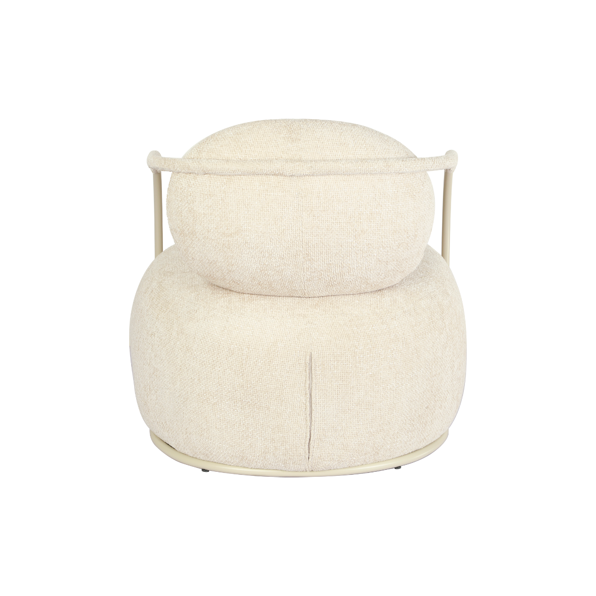 Fauteuil en tissu écru Cassy