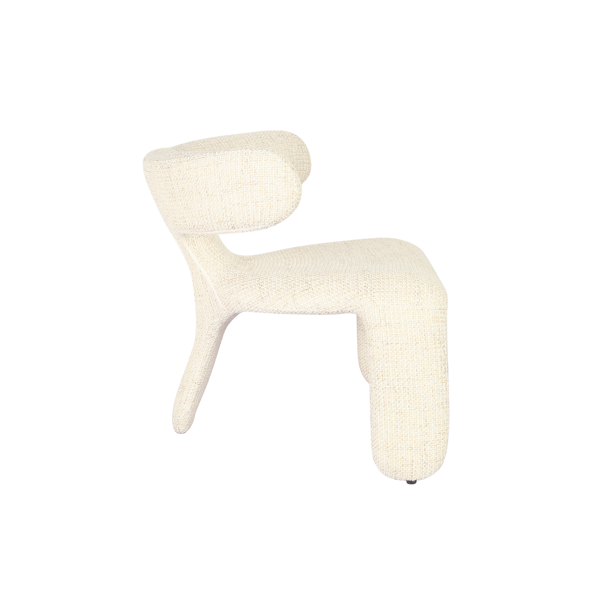 Fauteuil en tissu écru Rémy