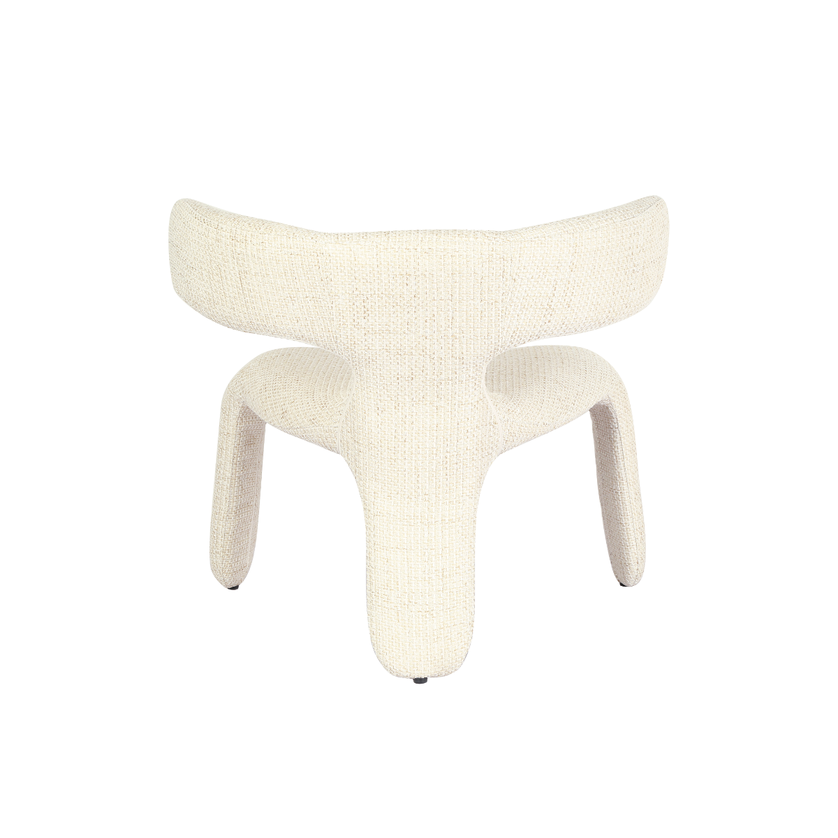 Fauteuil en tissu écru Rémy