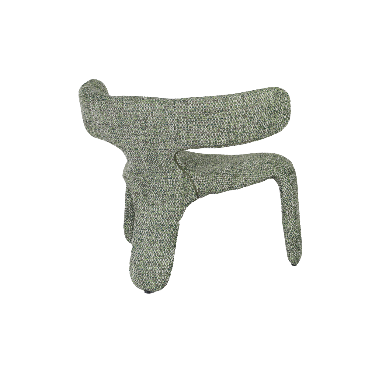 Fauteuil en tissu vert Rémy